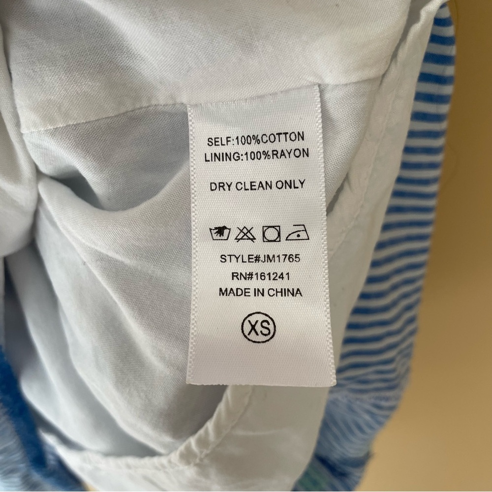 J.MARIE Embroidered Striped Dress Style JM1765 - Picture 8 of 9